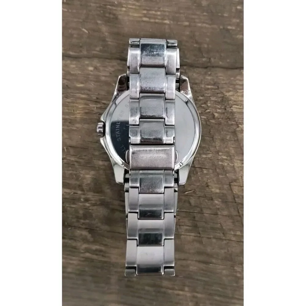Men's Stainless Steel Kenneth Cole 42mm Watch With Black Dial - New Battery